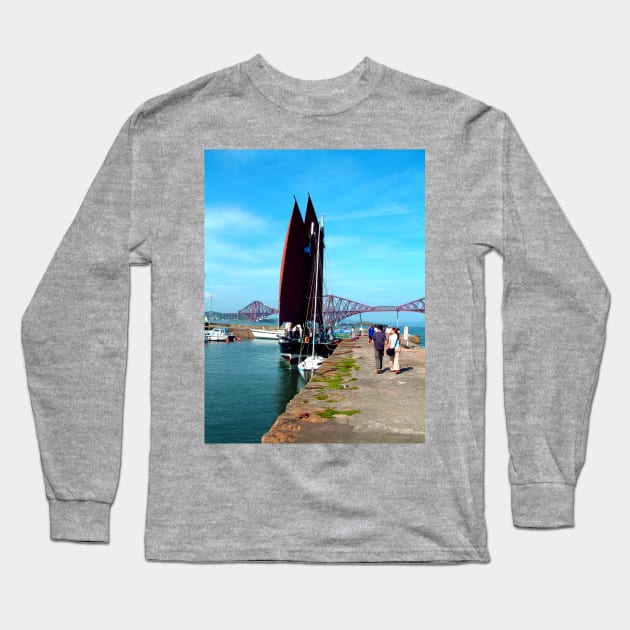 South Queensferry Harbour Long Sleeve T-Shirt by tomg